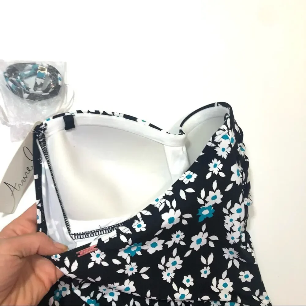 Anne Cole Twist Front Bandeau Tankini Swim Top